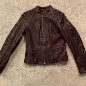 Danier Leather Jacket- Colour: Eggplant